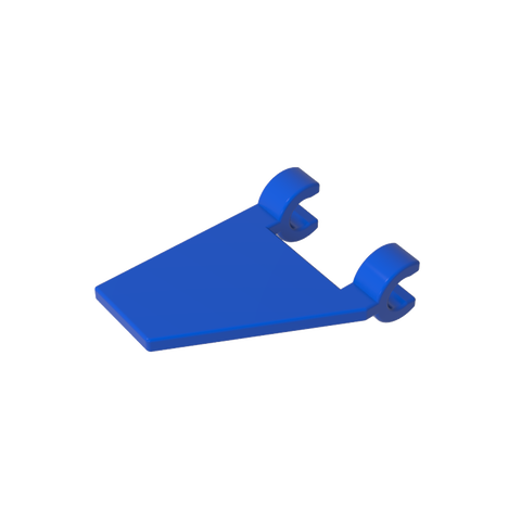 Gobricks,Flag 2 x 2 Trapezoid with 2 Clips [Thick U Clips],44676,80324