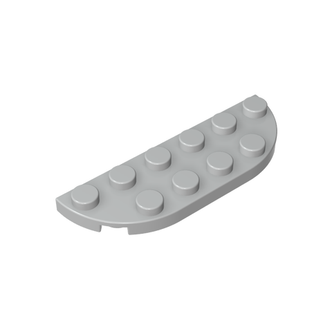 Gobricks,Plate Round Corner 2 x 6 Double,18980