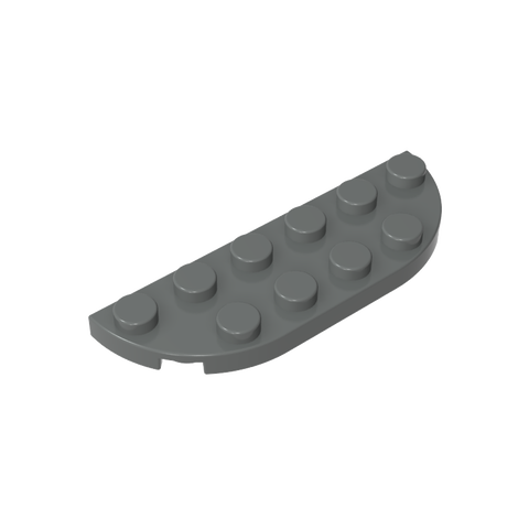 Gobricks,Plate Round Corner 2 x 6 Double,18980