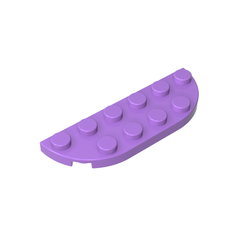 Gobricks,Plate Round Corner 2 x 6 Double,18980