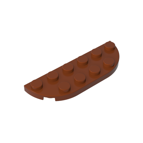 Gobricks,Plate Round Corner 2 x 6 Double,18980