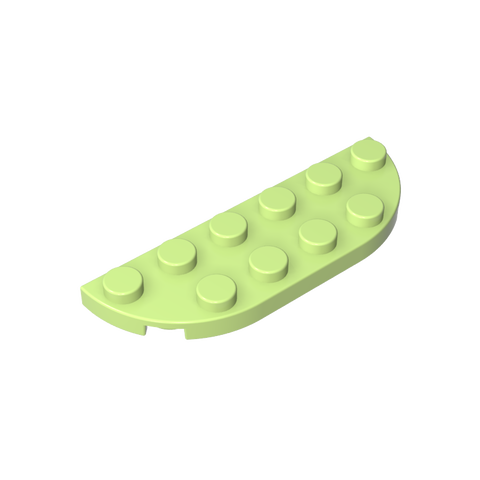 Gobricks,Plate Round Corner 2 x 6 Double,18980