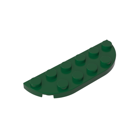 Gobricks,Plate Round Corner 2 x 6 Double,18980