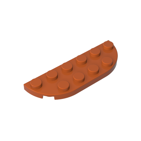 Gobricks,Plate Round Corner 2 x 6 Double,18980