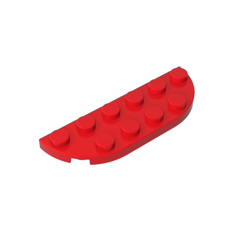 Gobricks,Plate Round Corner 2 x 6 Double,18980