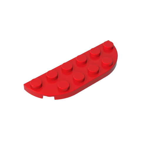 Gobricks,Plate Round Corner 2 x 6 Double,18980