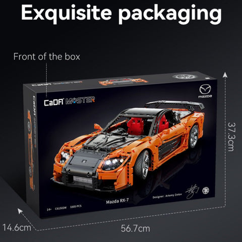 3182 pcs CaDA Han's Mazda RX-7 VeilSide Fortune 1:8