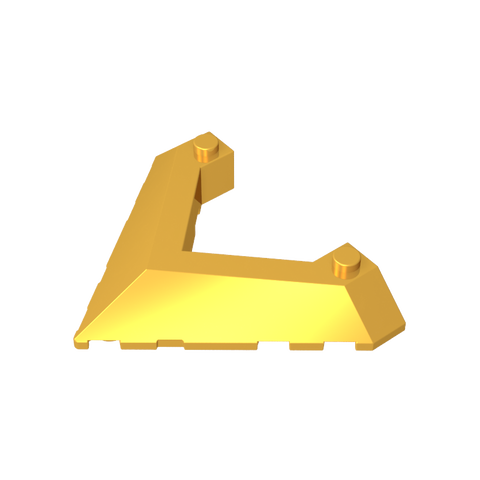 Gobricks,Wedge Sloped 45° 6 x 8 with Pointed Cutout,22390