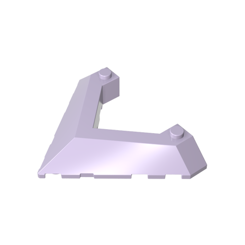 Gobricks,Wedge Sloped 45° 6 x 8 with Pointed Cutout,22390