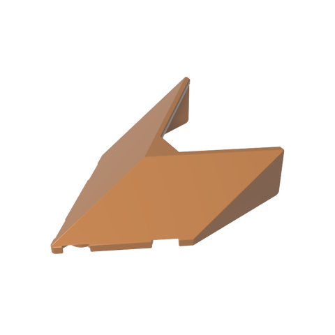 Gobricks,Windscreen 6 x 4 x 1 1/3 Pointed,22483,35372