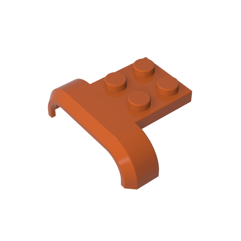 Gobricks,Wheel Arch, Mudguard 3 x 4 with 2 x 2 Plate,28326