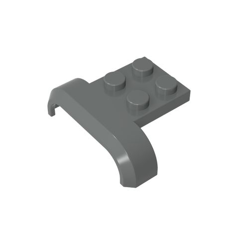 Gobricks,Wheel Arch, Mudguard 3 x 4 with 2 x 2 Plate,28326