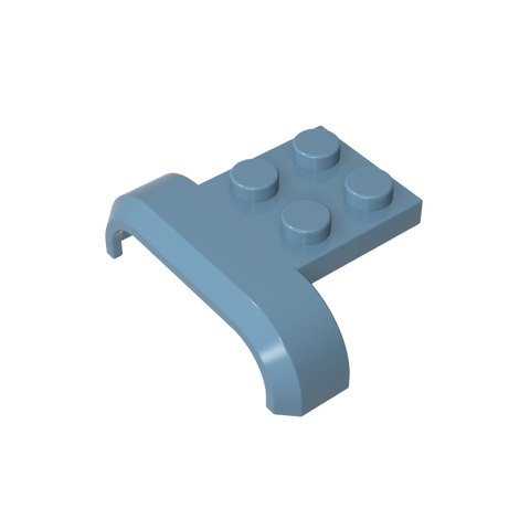 Gobricks,Wheel Arch, Mudguard 3 x 4 with 2 x 2 Plate,28326