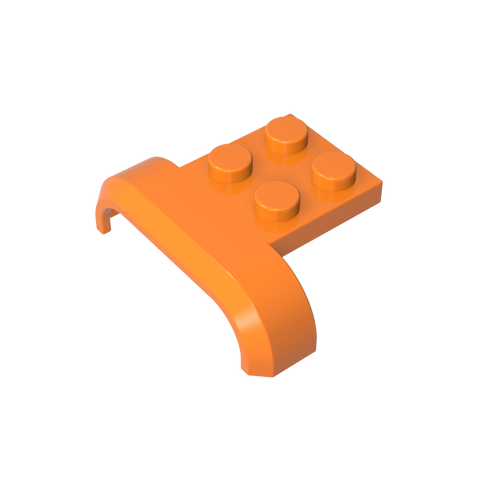 Gobricks,Wheel Arch, Mudguard 3 x 4 with 2 x 2 Plate,28326