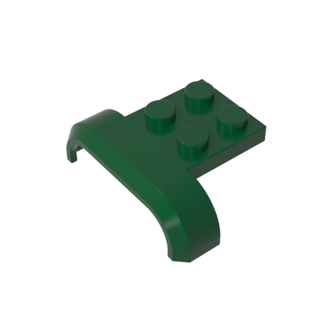 Gobricks,Wheel Arch, Mudguard 3 x 4 with 2 x 2 Plate,28326
