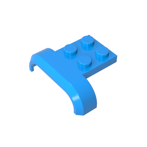 Gobricks,Wheel Arch, Mudguard 3 x 4 with 2 x 2 Plate,28326