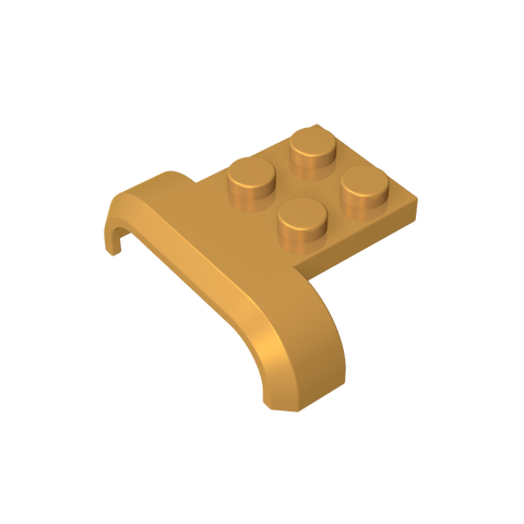 Gobricks,Wheel Arch, Mudguard 3 x 4 with 2 x 2 Plate,28326