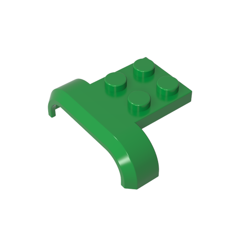Gobricks,Wheel Arch, Mudguard 3 x 4 with 2 x 2 Plate,28326