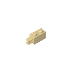 Gobricks,Brick Special 1 x 2 with Vertical Closed Handle on Edge,34816