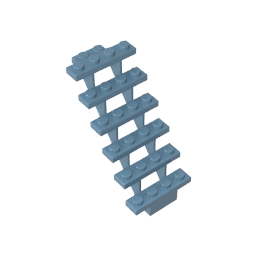 Gobricks,Stairs 7 x 4 x 6 Straight Open,30134