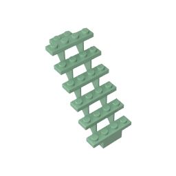 Gobricks,Stairs 7 x 4 x 6 Straight Open,30134