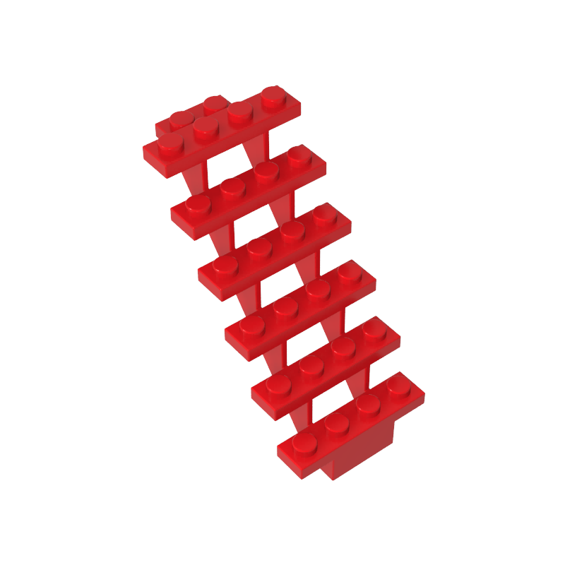 Gobricks,Stairs 7 x 4 x 6 Straight Open,30134