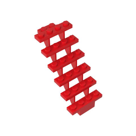 Gobricks,Stairs 7 x 4 x 6 Straight Open,30134