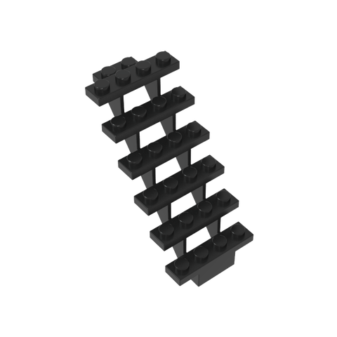 Gobricks,Stairs 7 x 4 x 6 Straight Open,30134