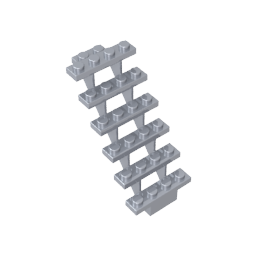 Gobricks,Stairs 7 x 4 x 6 Straight Open,30134