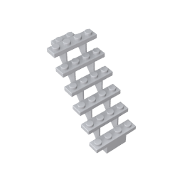 Gobricks,Stairs 7 x 4 x 6 Straight Open,30134