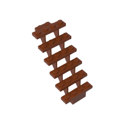 Gobricks,Stairs 7 x 4 x 6 Straight Open,30134