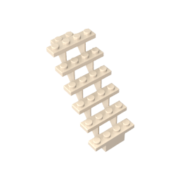 Gobricks,Stairs 7 x 4 x 6 Straight Open,30134