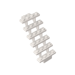 Gobricks,Stairs 7 x 4 x 6 Straight Open,30134