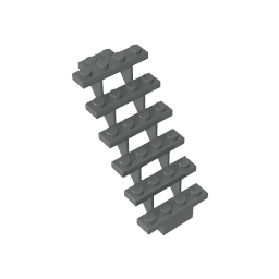 Gobricks,Stairs 7 x 4 x 6 Straight Open,30134