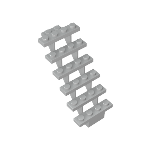 Gobricks,Stairs 7 x 4 x 6 Straight Open,30134