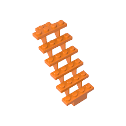 Gobricks,Stairs 7 x 4 x 6 Straight Open,30134