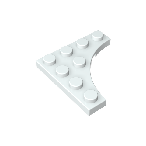 Gobricks,Plate Special 4 x 4 with Curved Cutout,35044