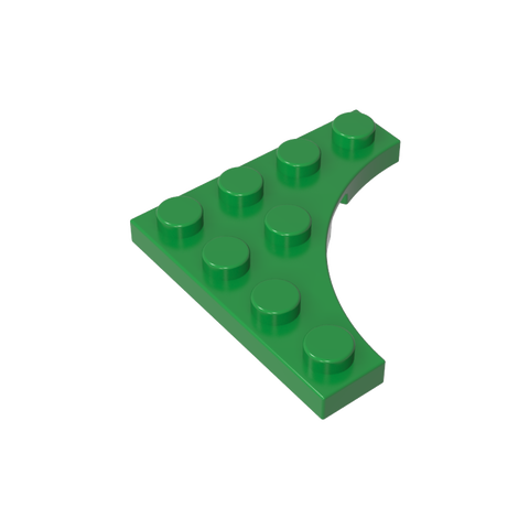 Gobricks,Plate Special 4 x 4 with Curved Cutout,35044