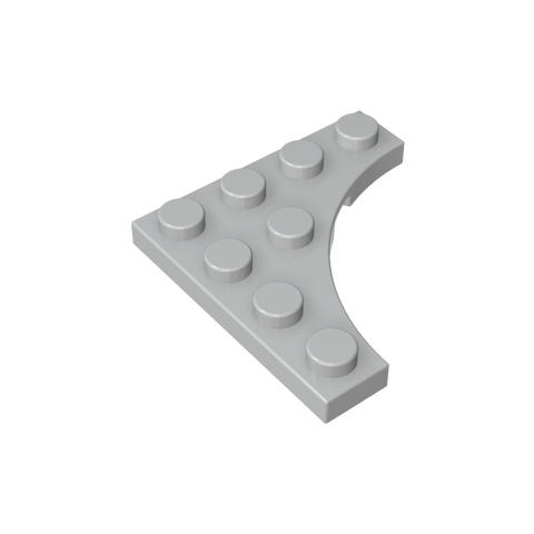 Gobricks,Plate Special 4 x 4 with Curved Cutout,35044