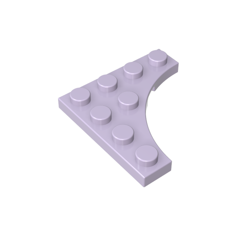 Gobricks,Plate Special 4 x 4 with Curved Cutout,35044
