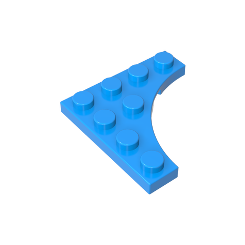 Gobricks,Plate Special 4 x 4 with Curved Cutout,35044