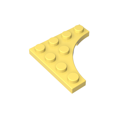 Gobricks,Plate Special 4 x 4 with Curved Cutout,35044