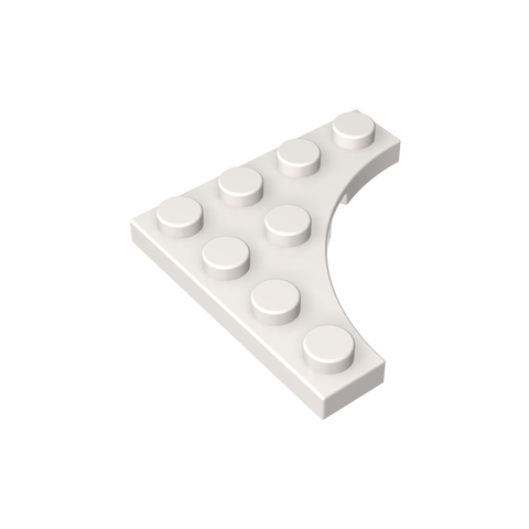 Gobricks,Plate Special 4 x 4 with Curved Cutout,35044