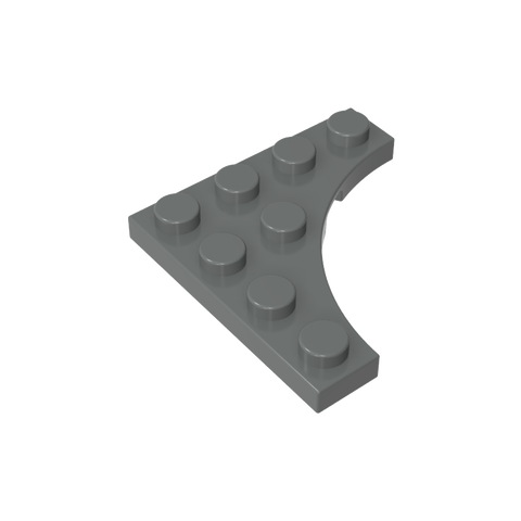 Gobricks,Plate Special 4 x 4 with Curved Cutout,35044