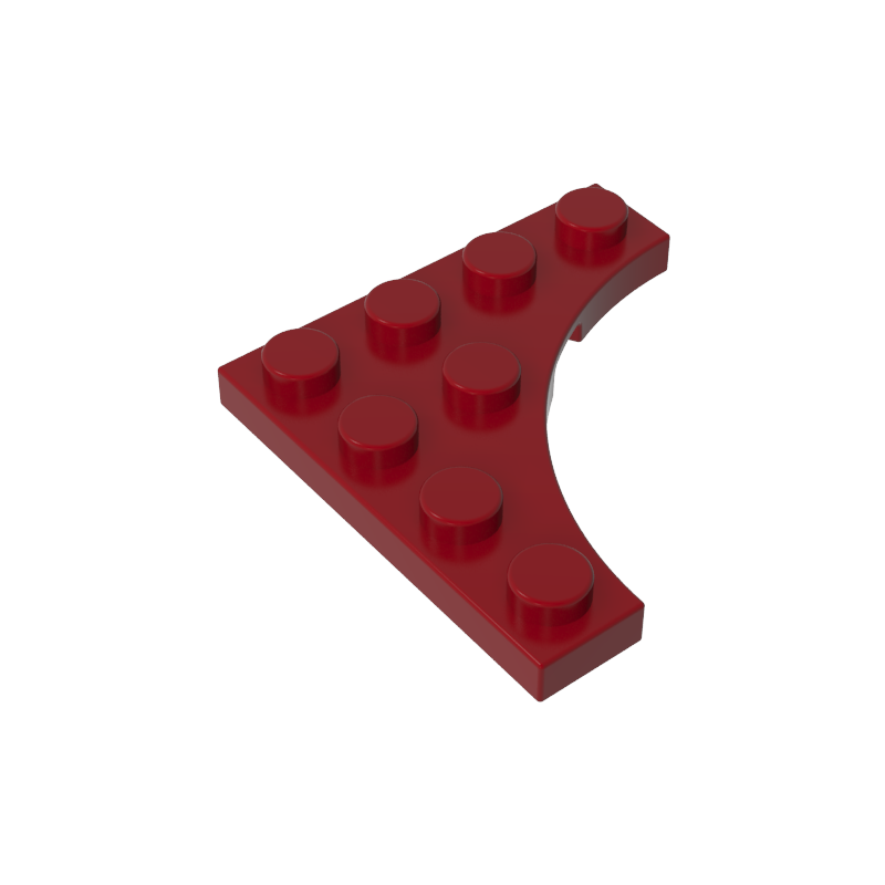 Gobricks,Plate Special 4 x 4 with Curved Cutout,35044