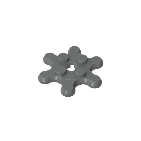 Gobricks,Plate Special 2 x 2 Splat Gear with 6 Teeth,35442