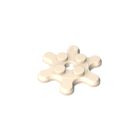 Gobricks,Plate Special 2 x 2 Splat Gear with 6 Teeth,35442