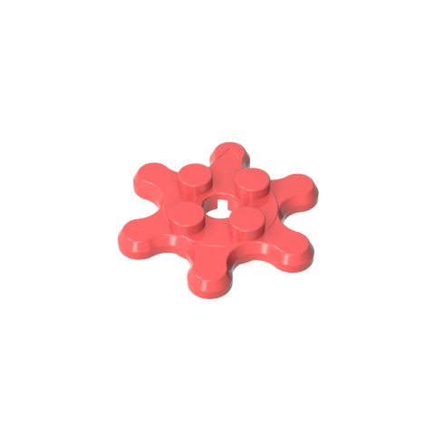 Gobricks,Plate Special 2 x 2 Splat Gear with 6 Teeth,35442