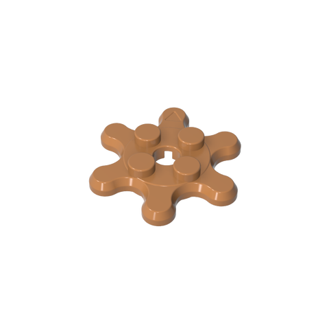 Gobricks,Plate Special 2 x 2 Splat Gear with 6 Teeth,35442