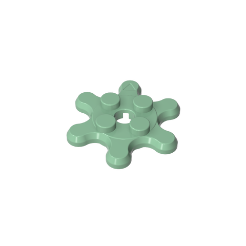 Gobricks,Plate Special 2 x 2 Splat Gear with 6 Teeth,35442